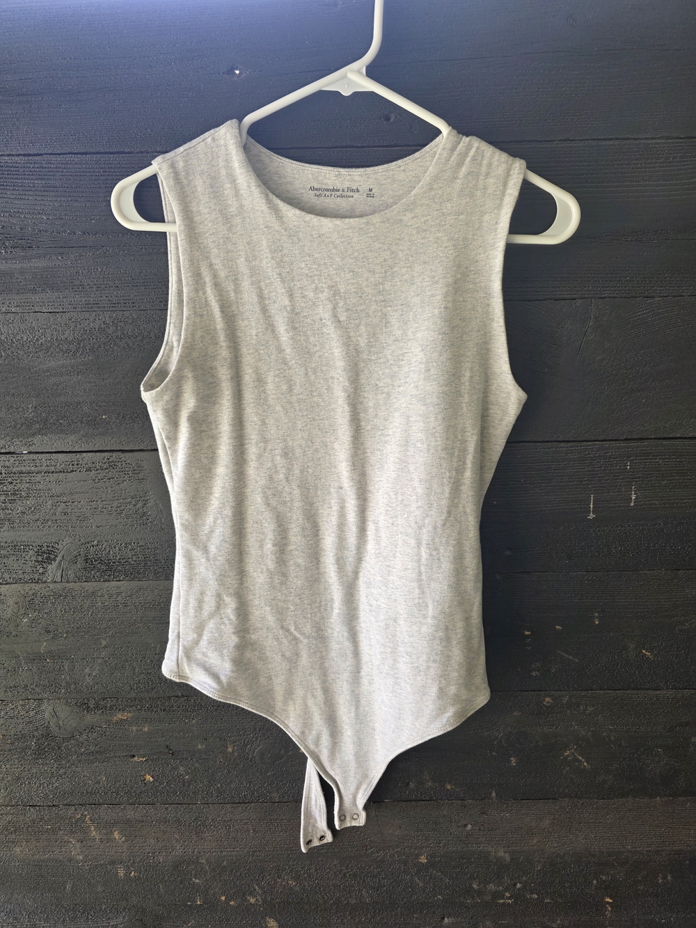 Abercrombie & Fitch Gray Sleeveless Bodysuit